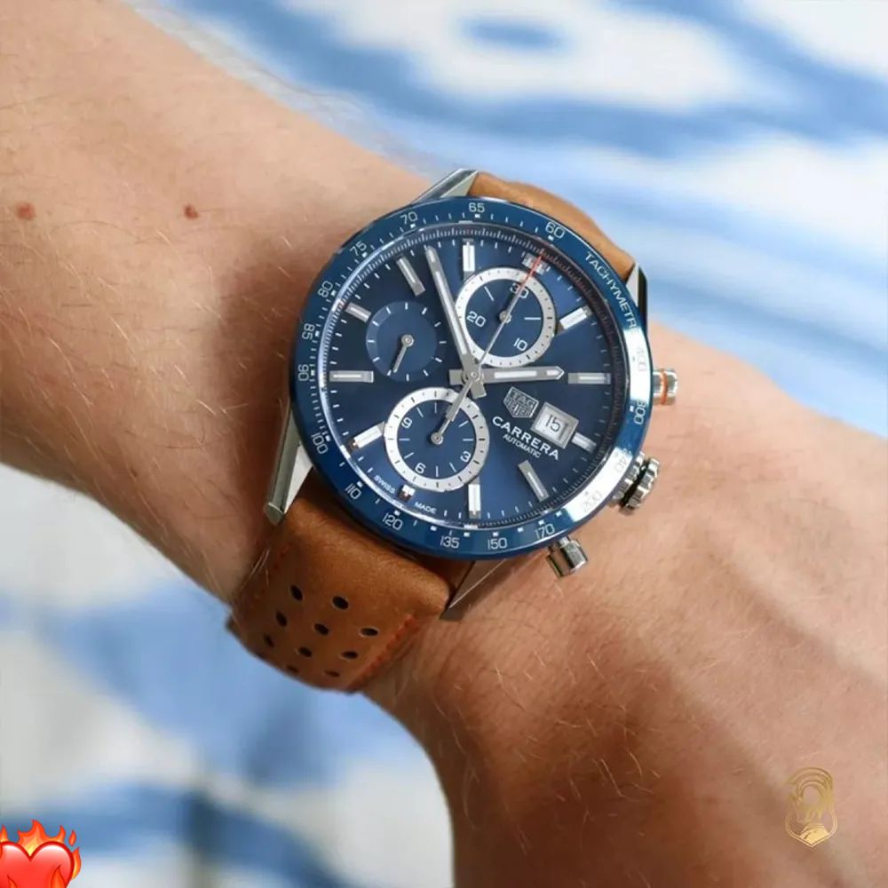 Carrera Chronograph Equipped Bezel Reflects Watch