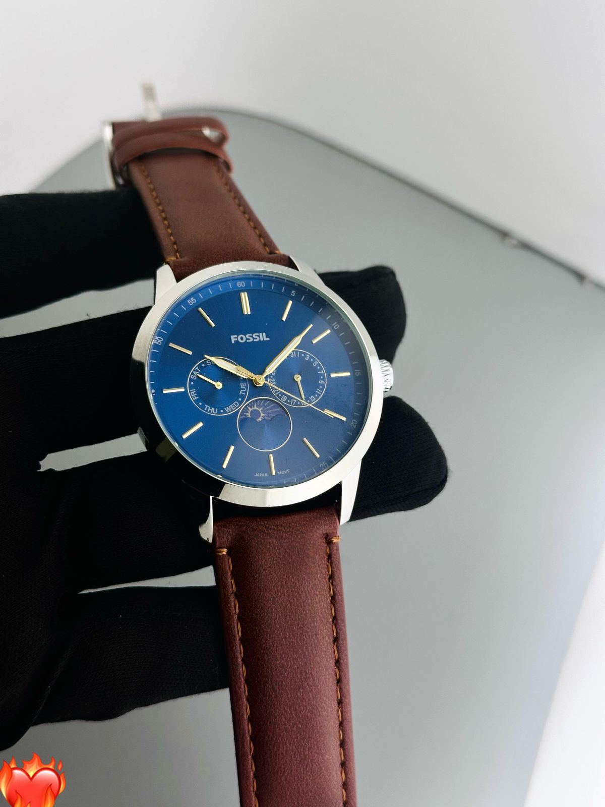 Chronograph – 7AA Premium Quartz Watch | Classic Brown Dial