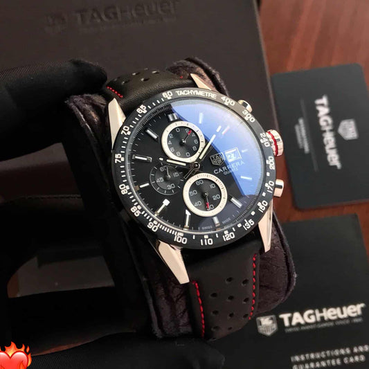 Carrera Chronograph Equipped Bezel Reflects Watch