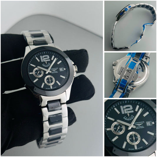 Longines Classic Chronograph – 7A Premium Men’s Watch | Slim Fit Black Dial